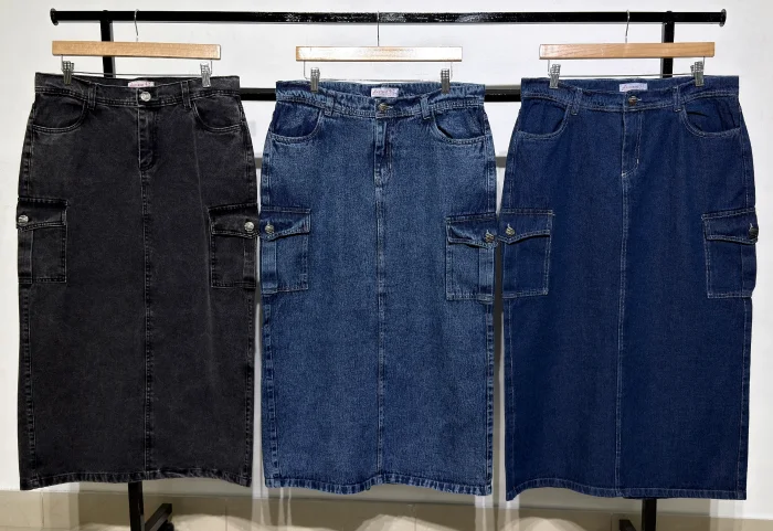Maxi Pollera Jean Cargo