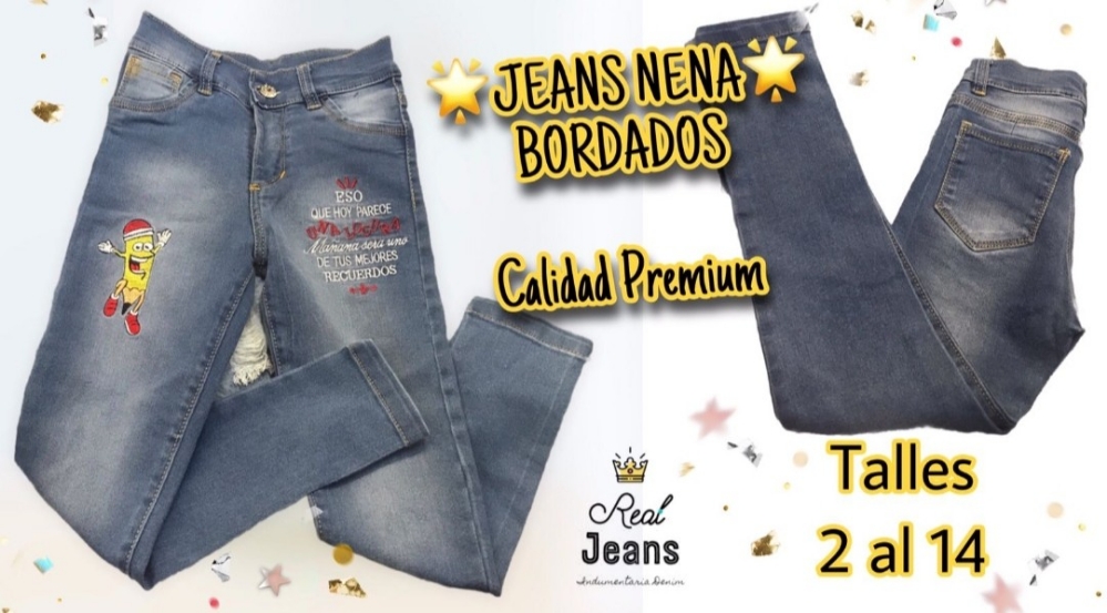 Jeans Bordado Bebas - Imagen 2