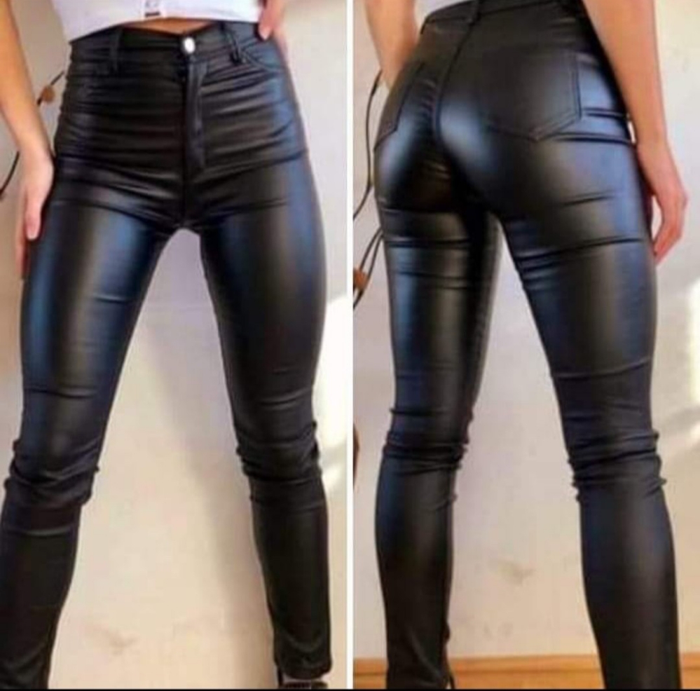 Pantalón Engomado Negro Chupin Dama - Imagen 2