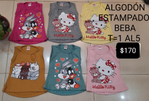 Musculosa Estampada Beba Algodón