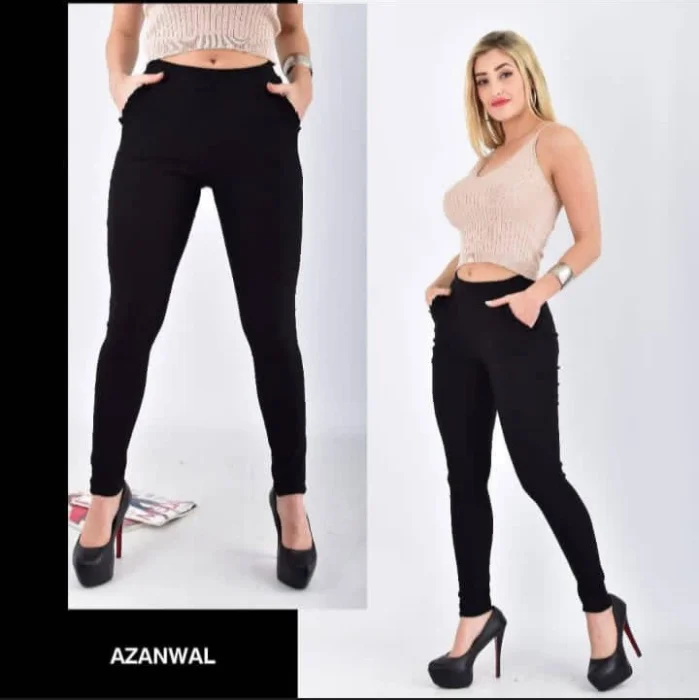 Pantalón con Voladito en los Bolsillos Tiro Alto Calce  Perfecto Premium