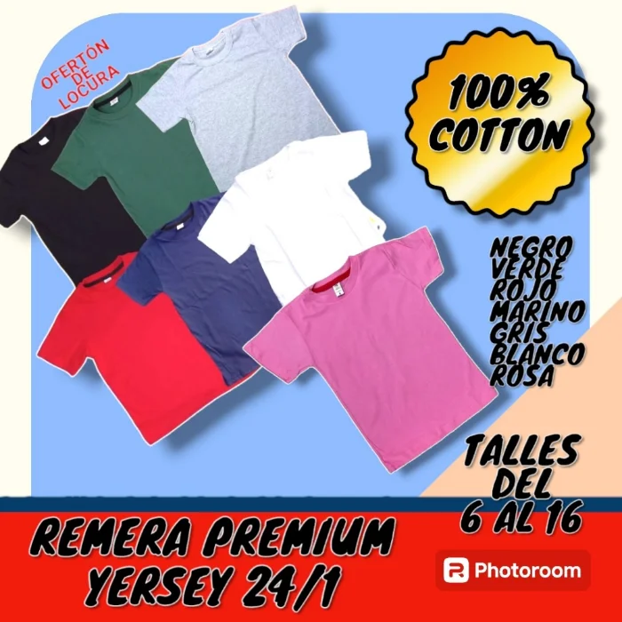 Remera Escolar Peinado Premium A1