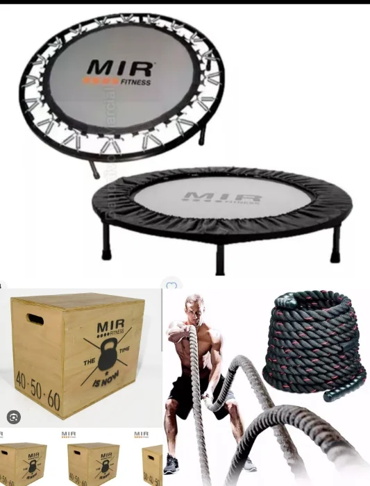 Minitramp/cajon de Salto Crossfit/soga Battle Rope