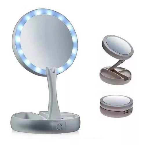 Espejo Led Plegable con Porta Accesorios - Imagen 4