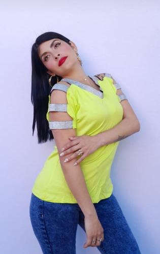 Art.5026 Remera  Escote V con Elastico con Brillo - Miniatura 2