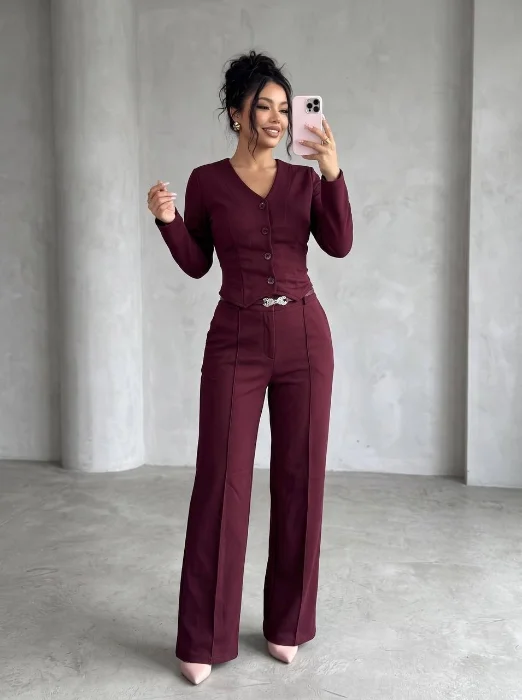 Conjunto Antonia Elastizado Pantalon y Blusa