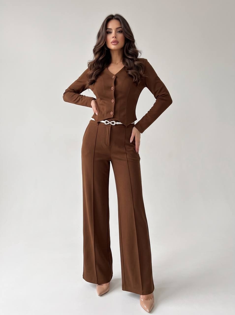 Conjunto Antonia Elastizado Pantalon y Blusa - Imagen 4