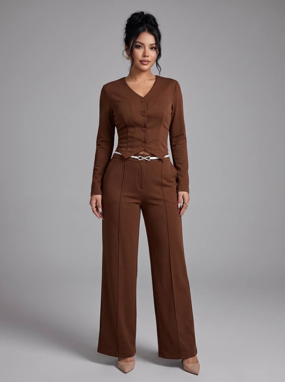 Conjunto Antonia Elastizado Pantalon y Blusa - Imagen 7