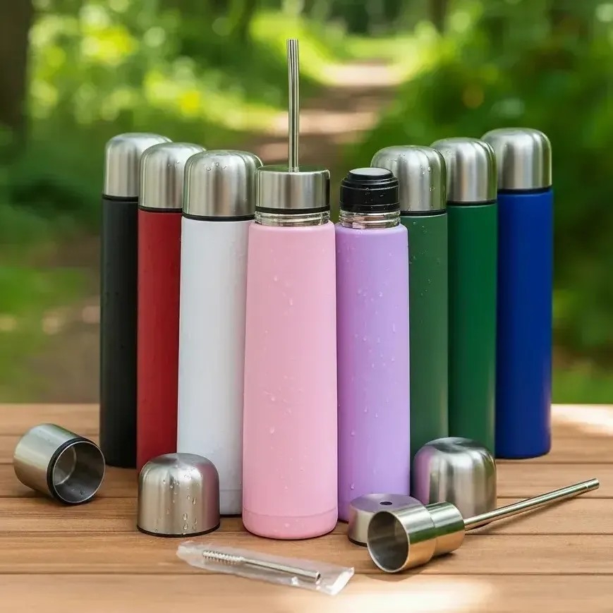 Termo Mate Autocebante 750ml 3en1 Acero Inoxidable - Imagen 2