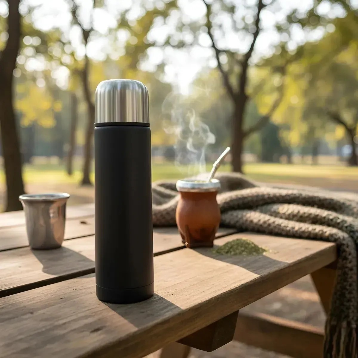 Termo Mate Autocebante 750ml 3en1 Acero Inoxidable - Imagen 3