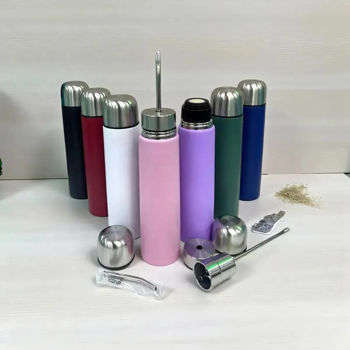 Termo Mate Autocebante 750ml 3en1 Acero Inoxidable - Imagen 8