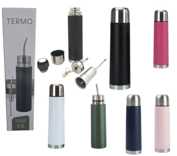 Termo Mate Autocebante 750ml 3en1 Acero Inoxidable - Imagen 9