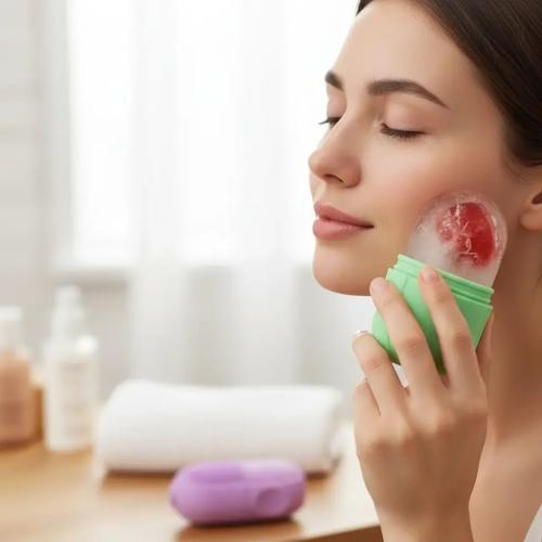 Masajeador Facial de Hielo Silicona Rodillo Ice Roller