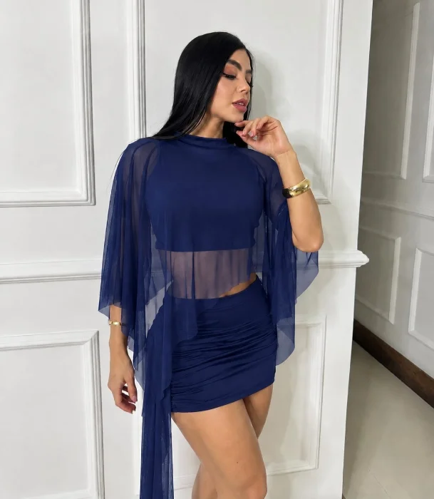 Conjunto Top con Tul y Pollera