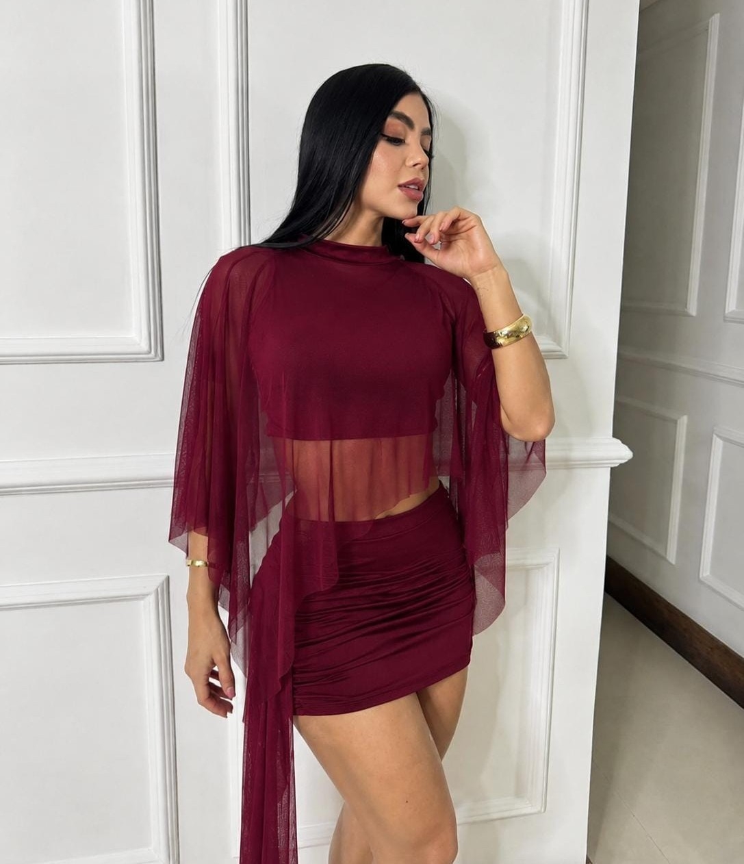 Conjunto Top con Tul y Pollera - Imagen 2