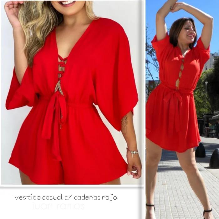 Vestido Casual C/ Cadena