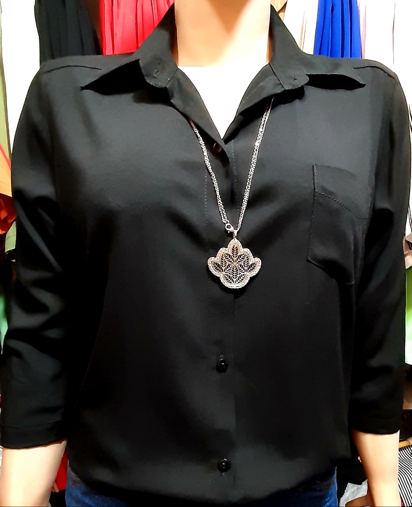 Camisas Lisas Mangas 3/4 en Fibrana Rayón Poplin - Imagen 2
