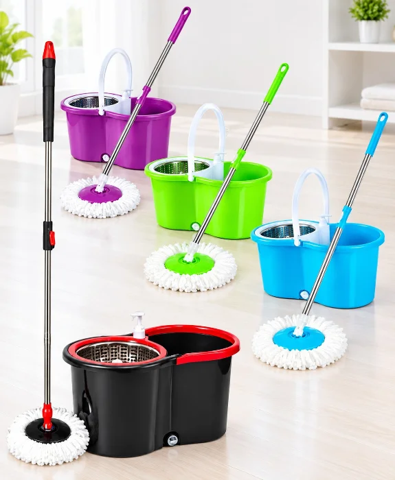 Balde Mopa Limpiador con Dispenser y 2 Paños(sin Caja)