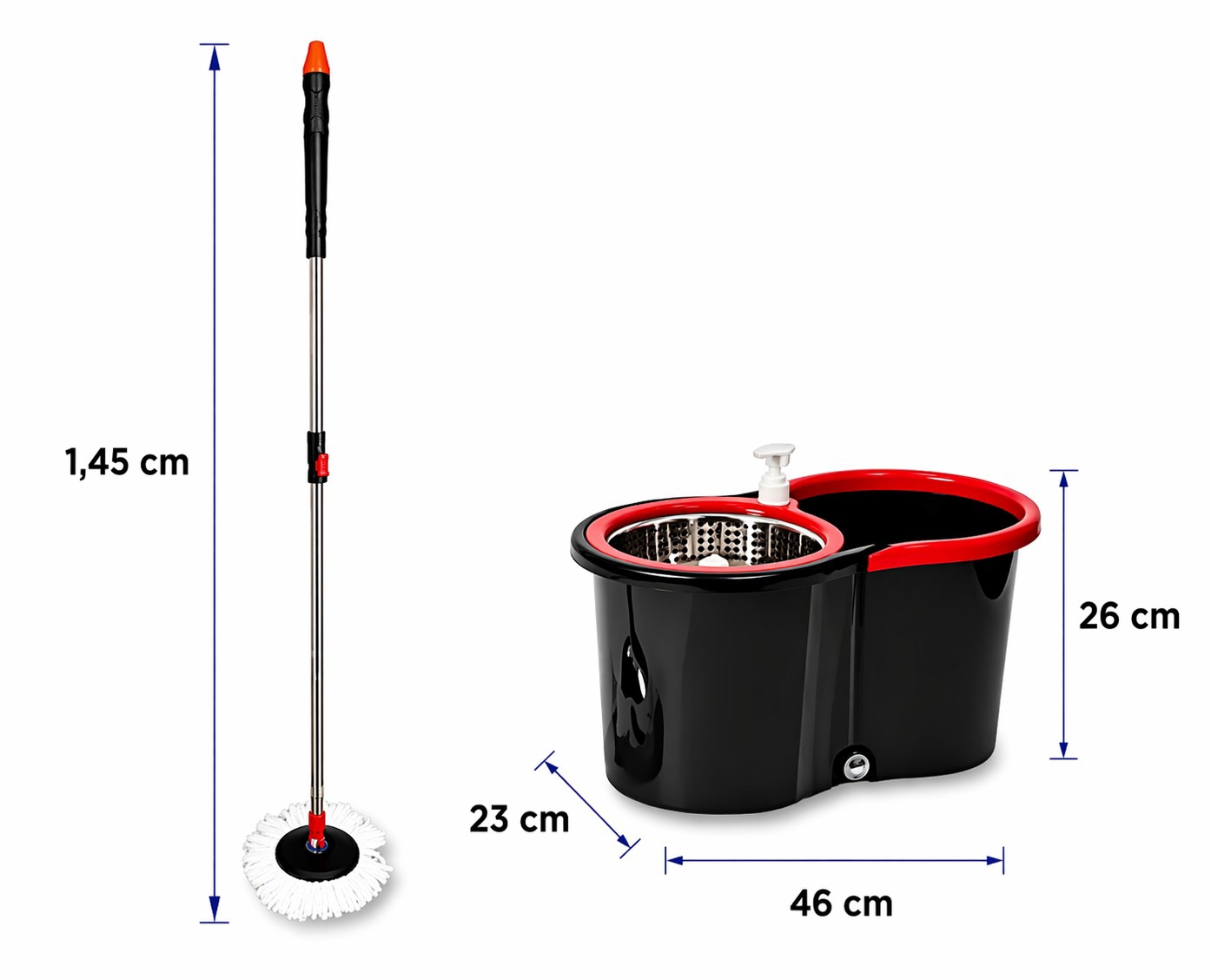 Balde Mopa Limpiador con Dispenser y 2 Paños(sin Caja) - Imagen 3