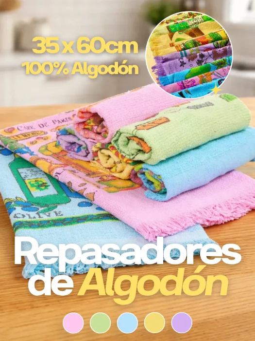 Repasadores de Algodón (pack X4)