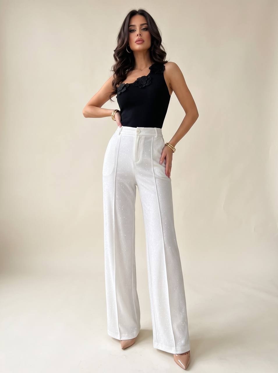 Pantalon Sastrero Velvet con Brillo - Imagen 5