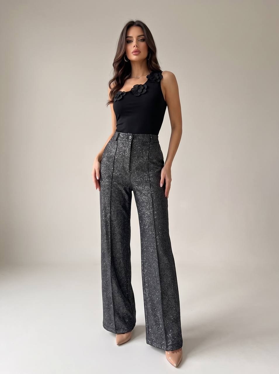 Pantalon Sastrero Velvet con Brillo - Imagen 7