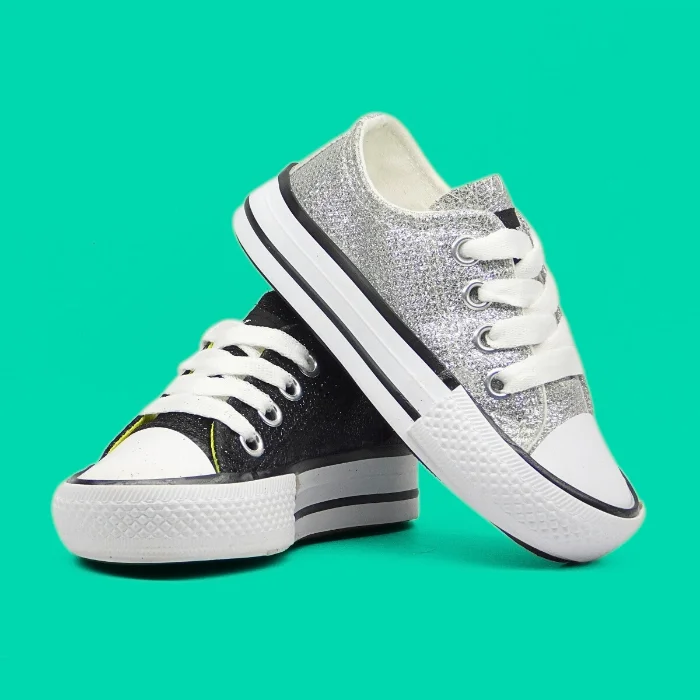 Zapatillas Glitter Estilo Converse Bebé (art 6001 Mini)