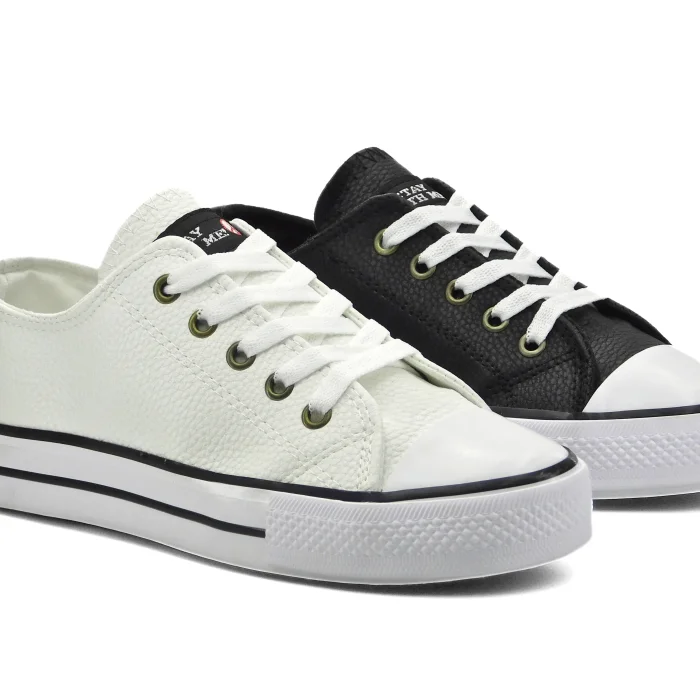 Zapatillas Cuero Sintético  Estilo Converse (art 6002)