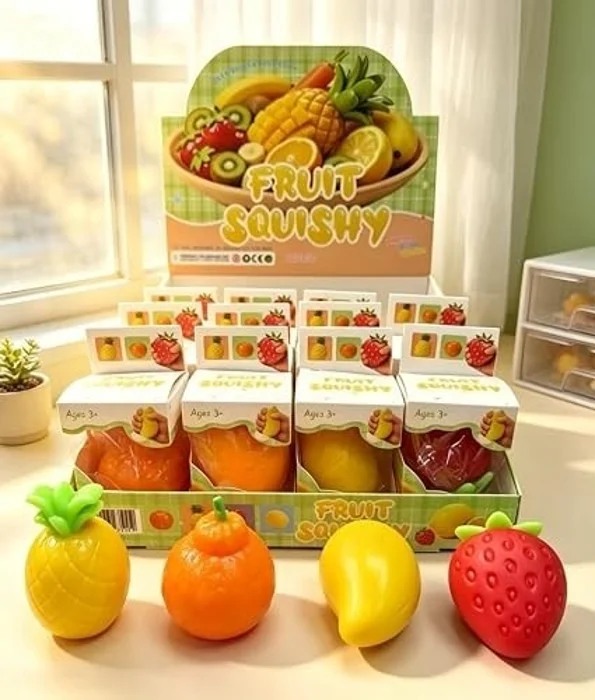 Juguete Squishy Antiestrés Diseño de Frutas