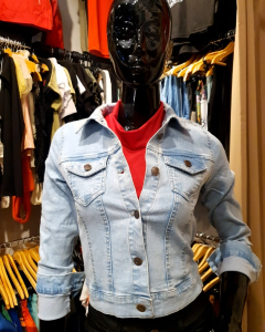 Campera de Jean Celeste Nevada Elastizada