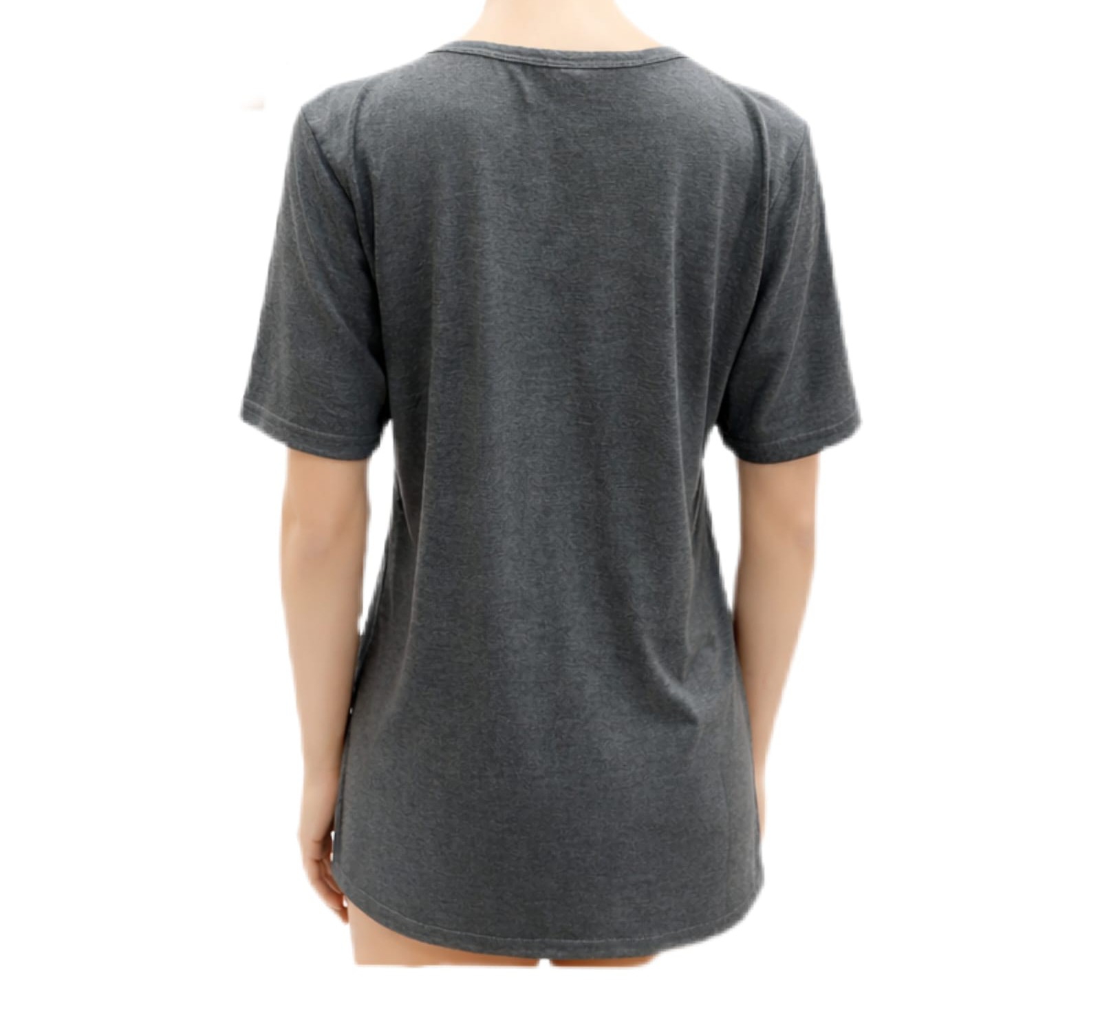 Remera Dama Modal Manga Corta Encaje Botones Colores - Imagen 2