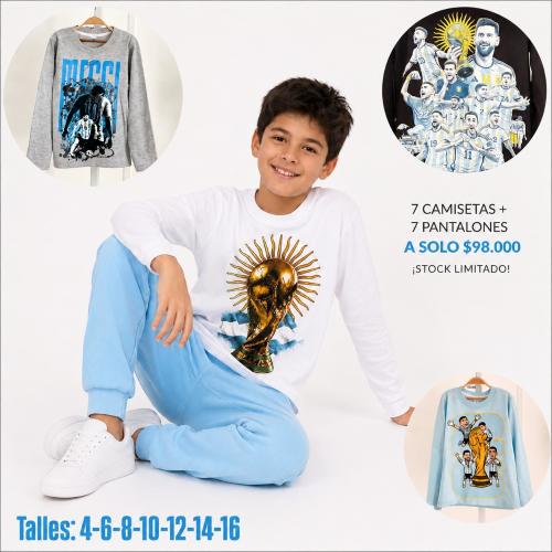 Combo Argentina de Camiseta y Jogging Frizado