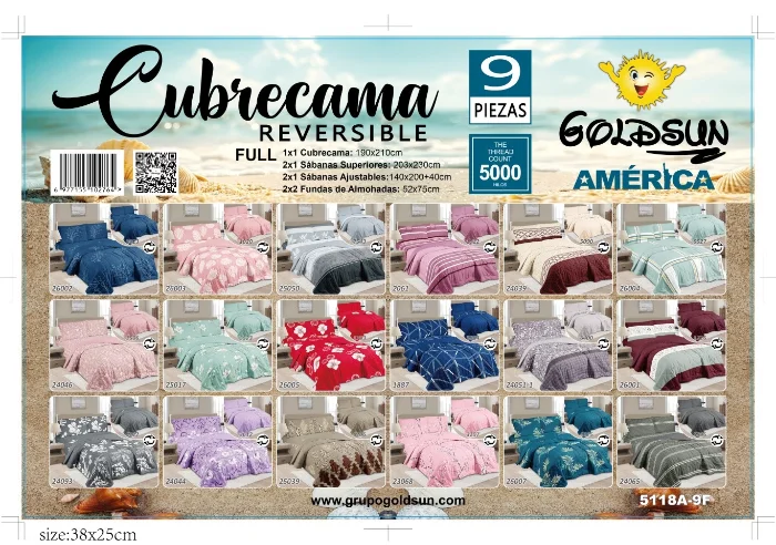 Cobertor 9 Piezas