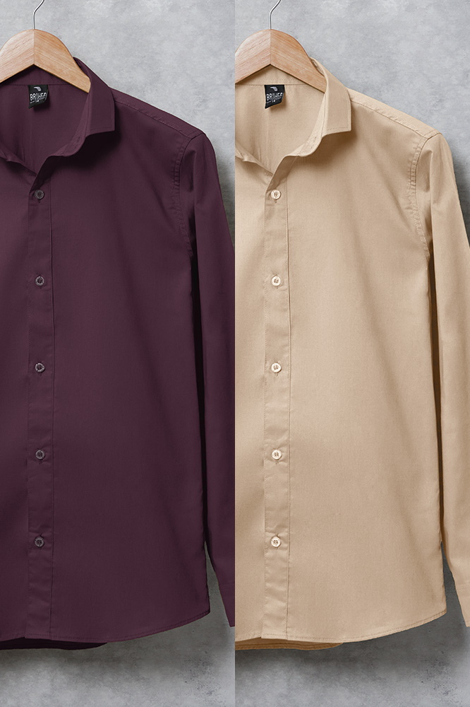 Camisa Lisa Elastizada de Niño - CAM_NN__0002_Infanti%CC%81l_Colors_Bordo%CC%81.jpg