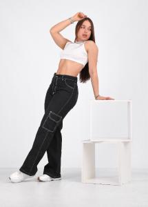 Jean Wide Leg Cargo (rígido) - Miniatura 2