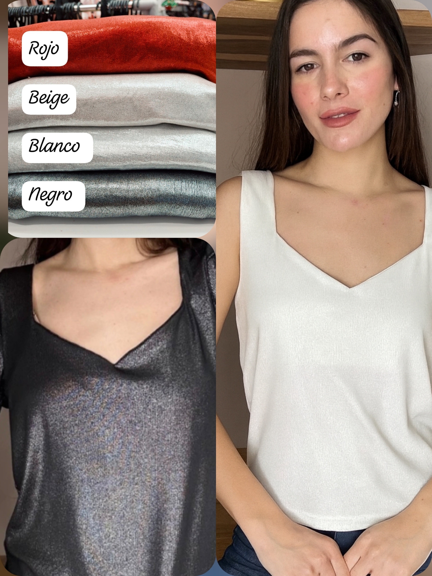 Musculosa Espejo X Talles - Rib Microfibra Foil - Imagen 3