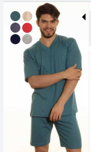 Pijama Liso Jersey M/corta P/bermuda  100 Algodón