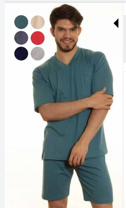 Pijama Liso Jersey M/corta P/bermuda  100 Algodón