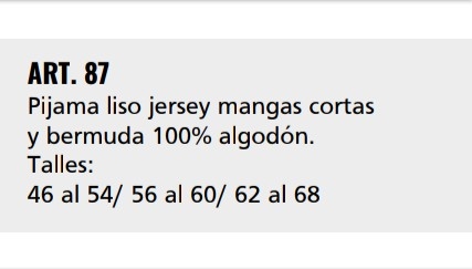 Pijama Liso Jersey M/corta P/bermuda  100 Algodón - Imagen 2