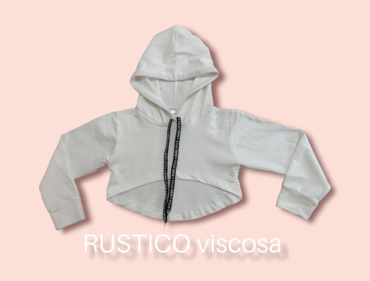 Buzo Crop Top Rústico con Lycra - Imagen 2