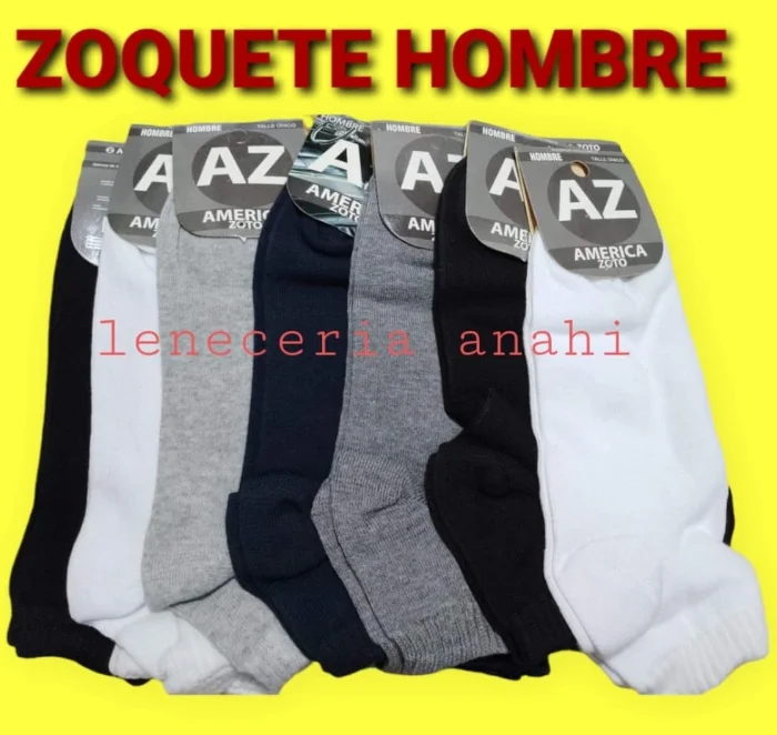 Zoquete Hombre Algodón Liso