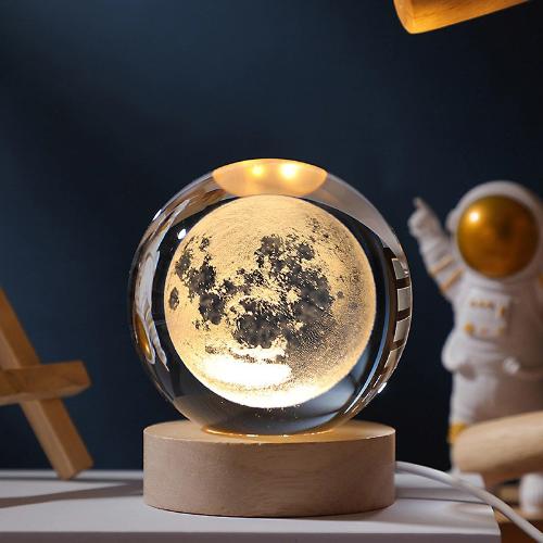 Esfera de Cristal 3d 7cm Giratoria