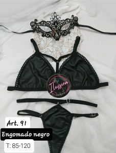 Conjunto Erotico Engomado Tenemos  Talla Especial - Miniatura 2