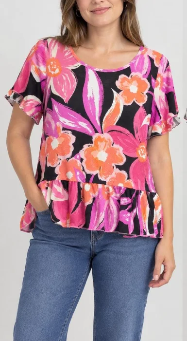 Remera de Lino Estampado de Dama 2 al 8