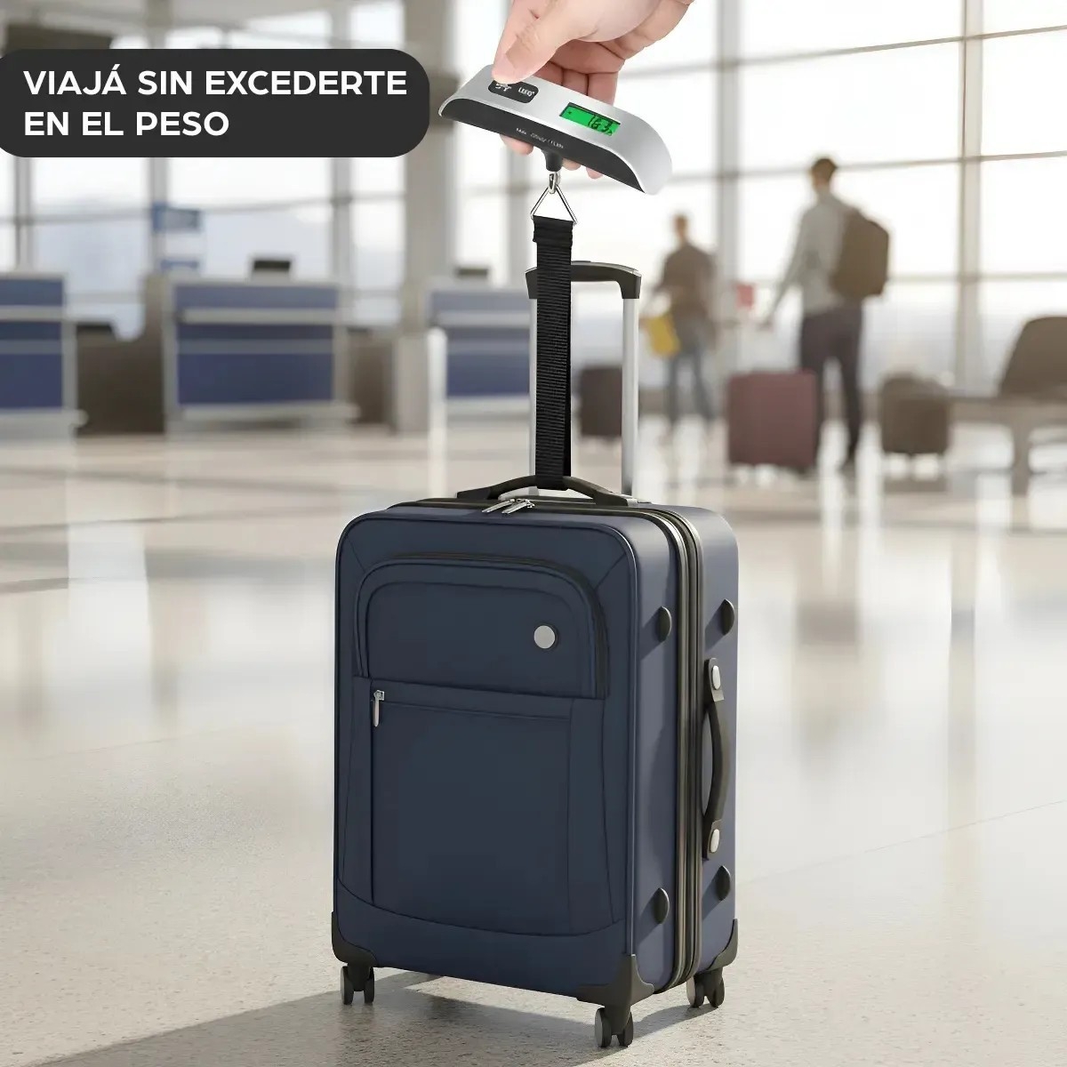 Pesa Valijas Digital 50kg Portátil Lcd Viaje con Batería - Imagen 8