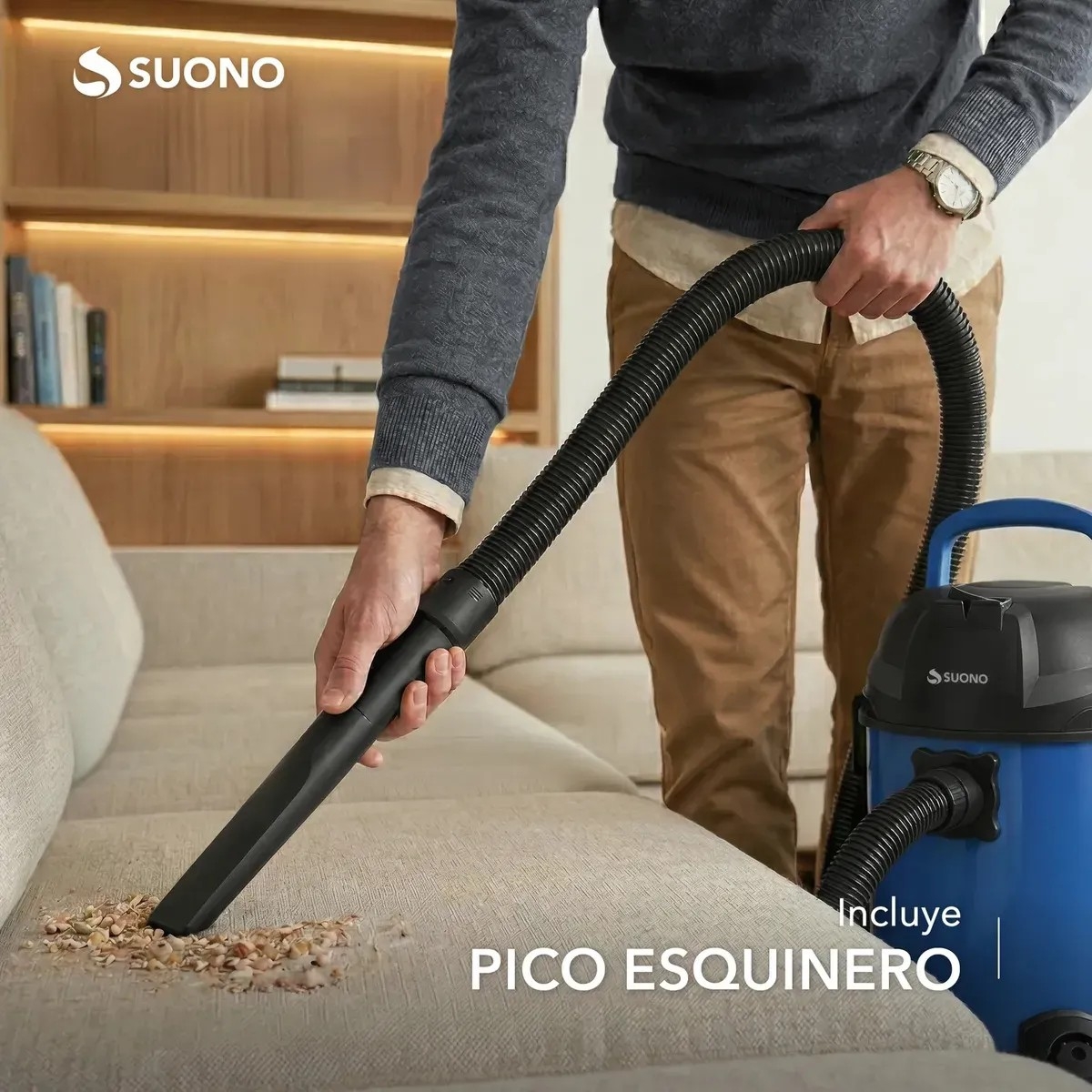 Aspiradora de Tacho Suono Agua y Polvo 10l 600w Full Accesor - Imagen 7