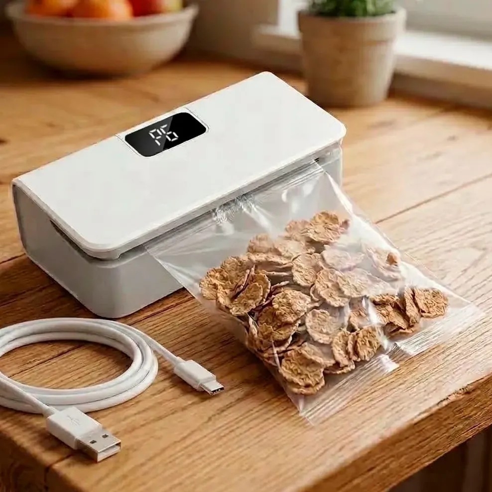 Mini Selladora Portatil D Bolsas Recargable Hogar Cocina Usb - Imagen 3