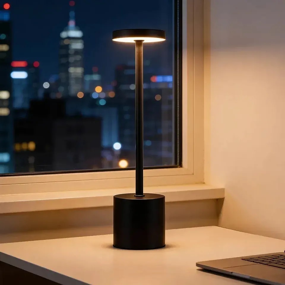 Lampara Velador Led Recargable 3 Tonos Tactil - Imagen 1