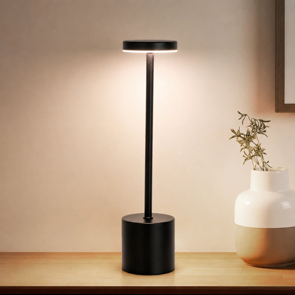 Lampara Velador Led Recargable 3 Tonos Tactil - Imagen 5