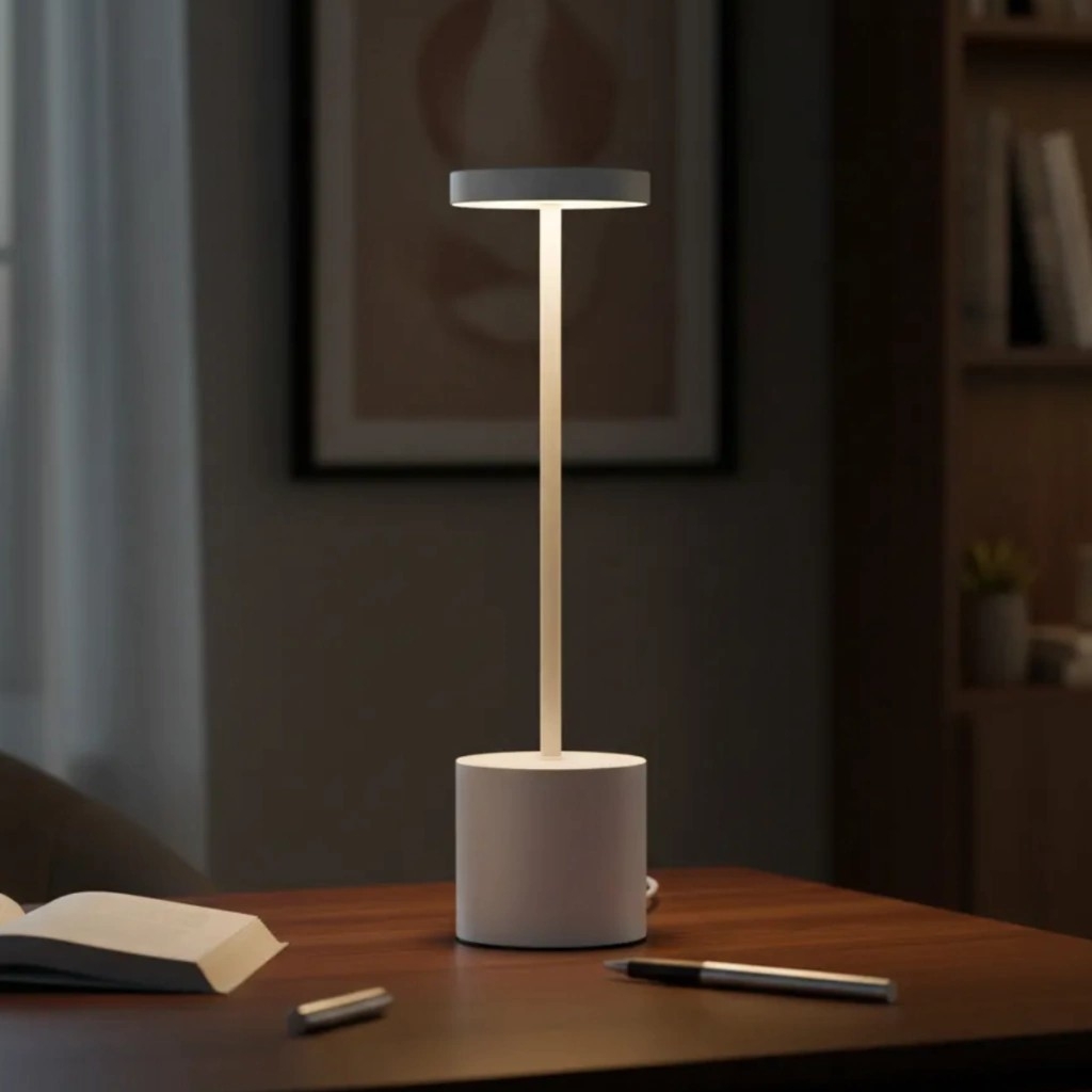 Lampara Velador Led Recargable 3 Tonos Tactil - Imagen 8